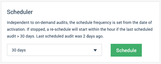 audit scheduler