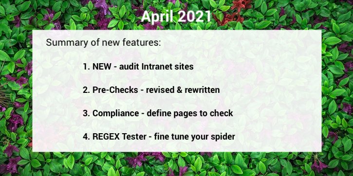 Updates April 2021